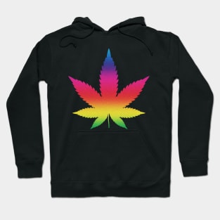 Rainbow Marijuana Leaf - Cannabis Hoodie